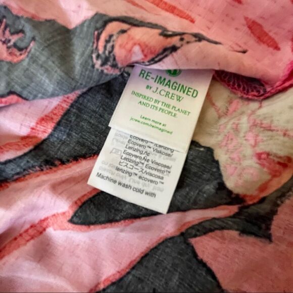Re-imagined by J. Crew fuschia floral tie top small NWT - Picture 6 of 12